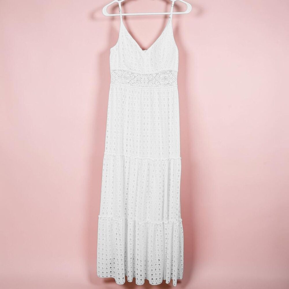 lilly pulitzer melody eyelit maxi bridal resort coastal white women's dress 10 - Picture 5 of 14